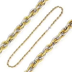   Steel Tri Link Two Tone IP Gold Chain West Coast Jewelry Jewelry