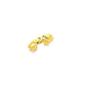  Toe Ring   14kt Gold Hearts & Xs Toe Ring Jewelry