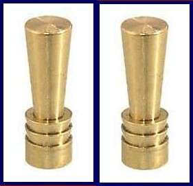 Pair ART DECO MODERNE Style BRUSHED BRASS Lamp FINIALS  