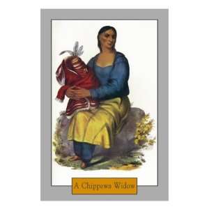  Portrait of a Chippewa Widow, c.1844 Giclee Poster Print 