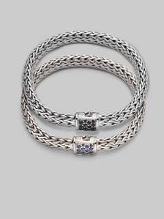 John Hardy   Blue Sapphire & Sterling Silver Medium Chain Bracelet 