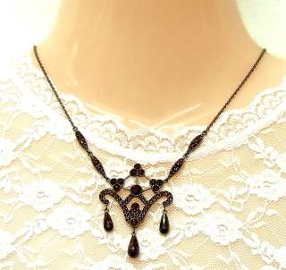 Bohemian garnet necklace in Victorian style  