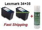   for Lexmark 34+35 Black+color X5260 X5270 Printer+glue stick