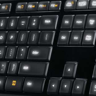 Logitech Wireless Illuminated Keyboard K800 Black,Quiet Keys,Slim,USB 