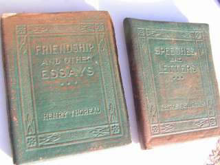 ORIGINAL 20s Little Leather Library 34 books with Copper Bookends 