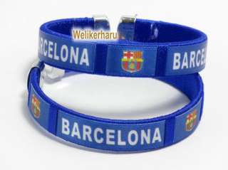 Football Soccer Barcelona FC Badge Bracelets Wristbands  