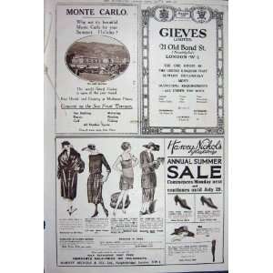   Monte Carlo Advertisement 1922 Harvey Nichols Gieves