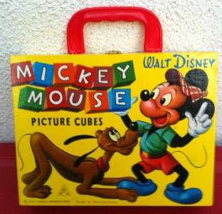   SOUVENIR MICKEY MOUSE PICTURE CUBES GERMANY MADE RARE 1975 + BONUS