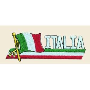  Italia Logo Embroidered Iron on or Sew on Patch Office 