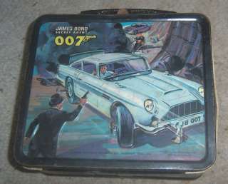   Aladdin 1966 James Bond 007 Thunderball Metal Lunch Box G  Condition