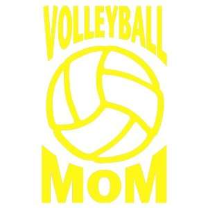  Volleyball Mom YELLOW Vinyl window decal sticker Office 