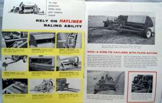 NEW HOLLAND HAYLINER FARM MACHINERY BROCHURE 1958 VINTAGE AGRICULTURE 