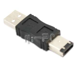 Firewire IEEE 1394 6 Pin Male to USB A Male Adapter M M  