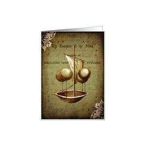  Vintage Hot Air Balloon  Any Occasion Card Health 