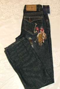 New U.S. POLO dark denim jeans boys 12 slim 16 slim  