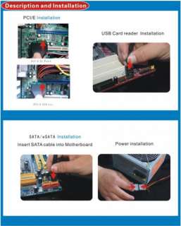   25 USB3.0 PC Media Dashboard Front Panel Card Reader HUB SATA eSATA