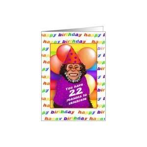  22 Years Old Birthday Cards Humorous Monkey Card Toys 