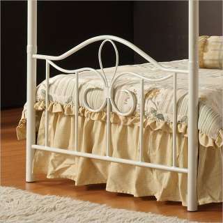 Hillsdale Westfield Metal Canopy Off White Bed  