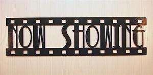 Metal Wall Art Decor Home Theater Now Showing Film  
