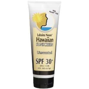 Lahaina Noon Suncare Spf 30 Sunscreen, Unscented, 8 Ounce Bottle (Pack 