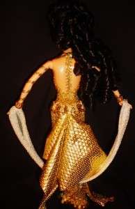 Golden Medusa ~ Greek Gorgon Goddess ~ OOAK Barbie doll Snakes  