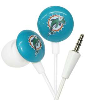 Miami Dolphins NFL Team Earbud Headphones  