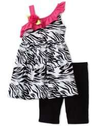 sweet heart rose girls 2 6x zebra print knit dress with bike shorts