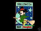 Halloween WITCH MINNIE MOUSE Disney LE 2001 Glow Pin