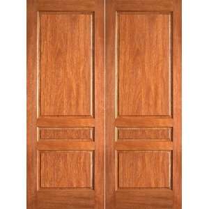   48x96 (4 0x8 0) Pair of 3 Panel Solid Mahogany Interior Doors
