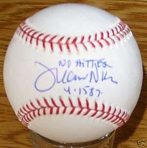 Brewers JUAN NIEVES Signed MLB Baseball AUTO w/ NO HIT  