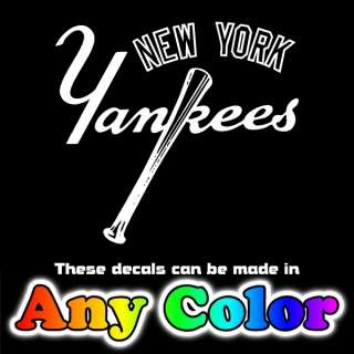 New York Yankees Girl Metallic Glitter 14 inch Decals  