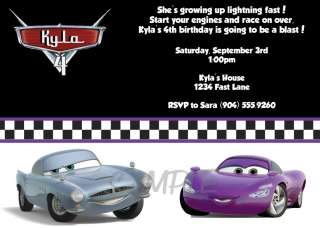   McQueen McMissle Holley Shiftwell Birthday Party INVITATION U PRINT