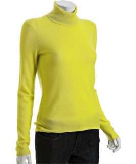 Magaschoni yellow shock cashmere basic turtleneck sweater   up 