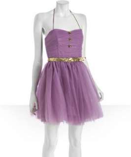 Betsey Johnson lilac mesh tulle Poof strapless dress   up 