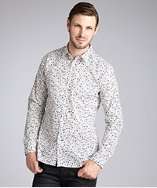 Paul Smith PS Paul Smith white mini floral cotton long sleeve button 