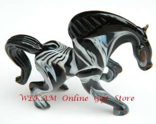Glass Blown Art Figurine animal ZEBRA Murano Style gift  