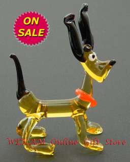 Hand Blown Glass Murano Style, Art Figurine DOG # 4729  