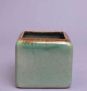 Winfield China Art Pottery Pasadena Square Vase Seafoam Green Shapen 