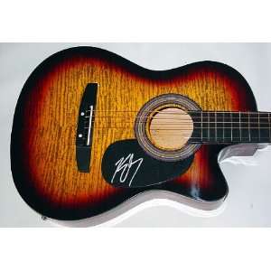 Kenny Chesney Autographed Tiger Vein Sunburst Ac/El Guitar