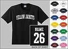 yellow jackets custom name number personalized youth jersey t shirt 