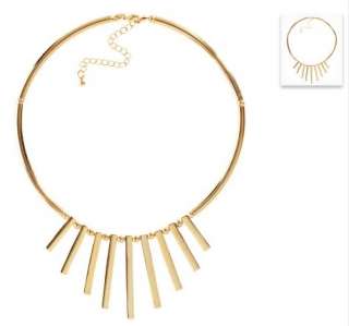   GORGEOUS H&M H & M FRINGE COLLAR METAL NECKLACE JEWELRY anthropologie