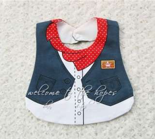 3pcs Cute Lovely Feeding Baby Toddle Jean Cowboy Bibs Wedding Party 