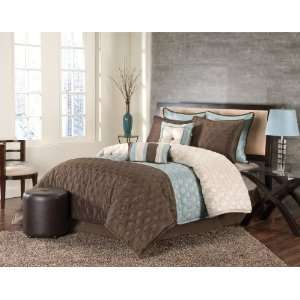   /Blue Oversized California King Bed in a Bag Set