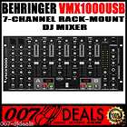 BEHRINGER VMX1000USB PRO AUDIO DJ PA 7 CHANNEL RACK MOUNT MIXER W USB