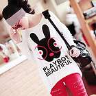 Lovely New Fashion Smart GIRL Cute Cotton White T shirts 8080#