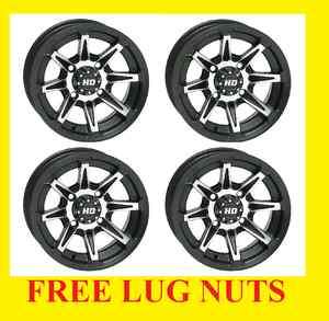  12 WHEEL KIT POLARIS SPORTSMAN RANGER RZR Wheels FREE LUG NUTS  
