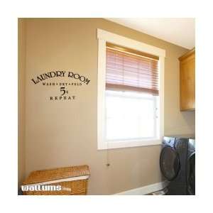  Laundry Room Wash Dry Fold Repeat Wall Art Decal