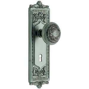   Rubbed Bronze Egg and Dart Privacy Mortise Lock from the Egg and Dart