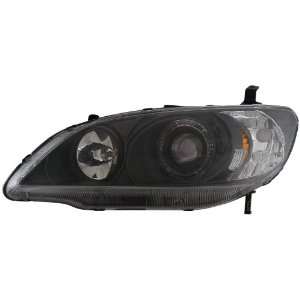  Anzo USA 121059 Honda Civic Projector with Halo Clear Lens 