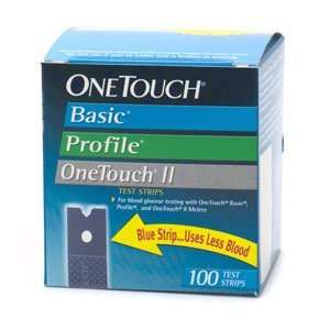  OneTouch Basic Profile II Test Strips 100 ea Health 